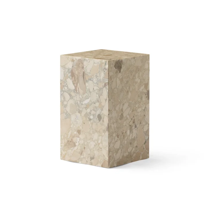 Plinth Tall side table from Audo in the Kunis Breccia version