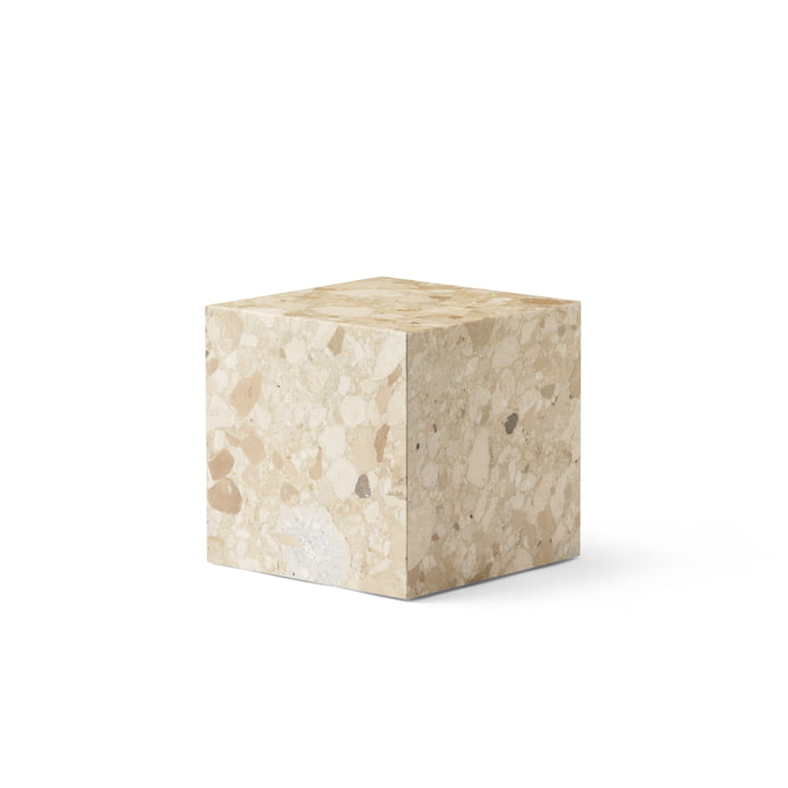 Plinth Cubic Side table from Audo in the version Kunis Breccia