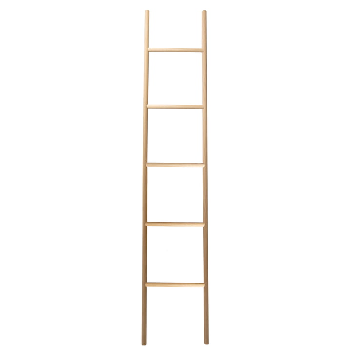 Storage ladder with 5 round bars, narrow, oiled oak from Raumgestalt