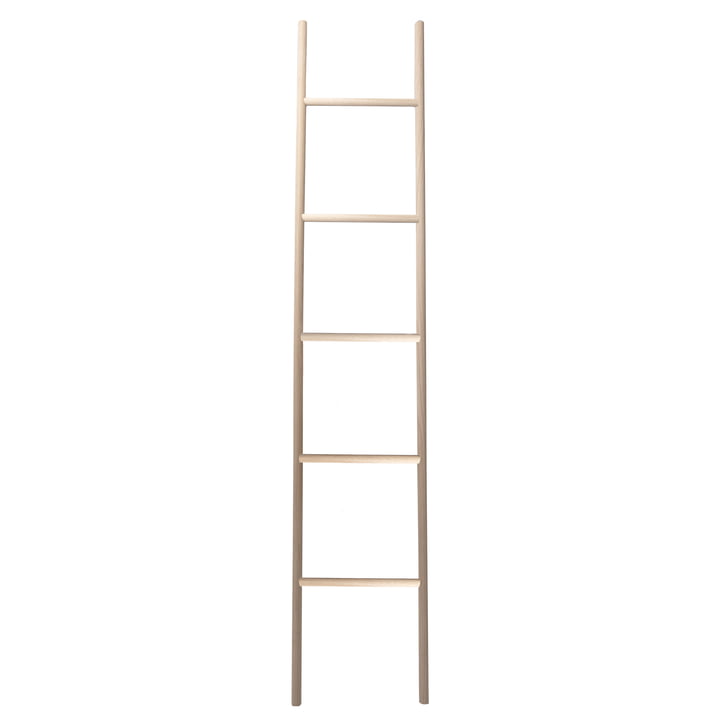 Storage ladder with 5 round bars, narrow, natural oak from Raumgestalt