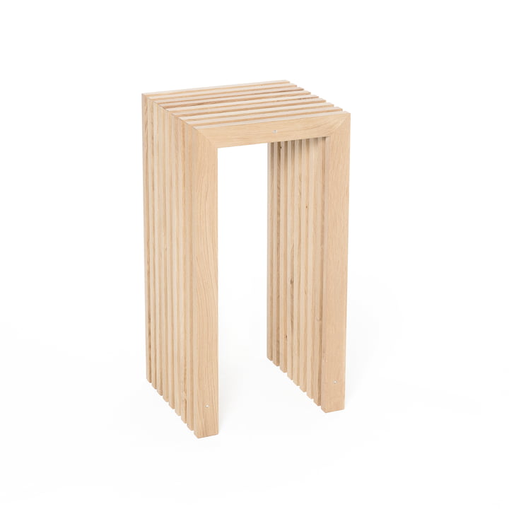 Oak slat bar chair, 64 cm, natural oak from Raumgestalt