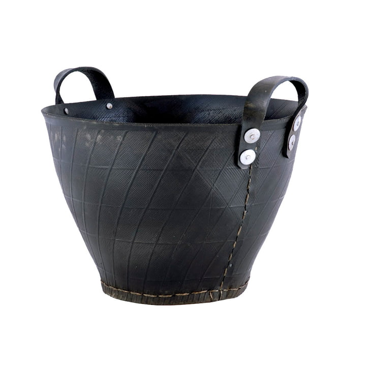 Dacarr Basket, H 29 Ø 40 cm, black from Muubs