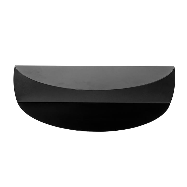 Gravity Wall shelf XL, 60 x 15 cm, iron, black from Muubs