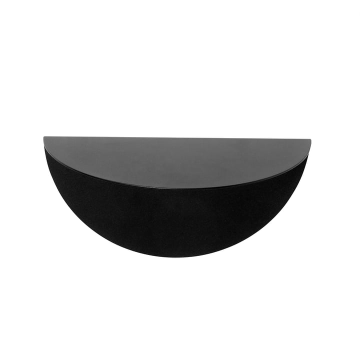 Gravity Wall shelf S, 30 x 15 cm, iron, black from Muubs