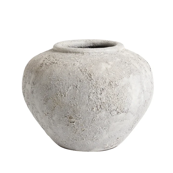 Luna Jug, terracotta, h 26 Ø 34 cm, gray by Muubs