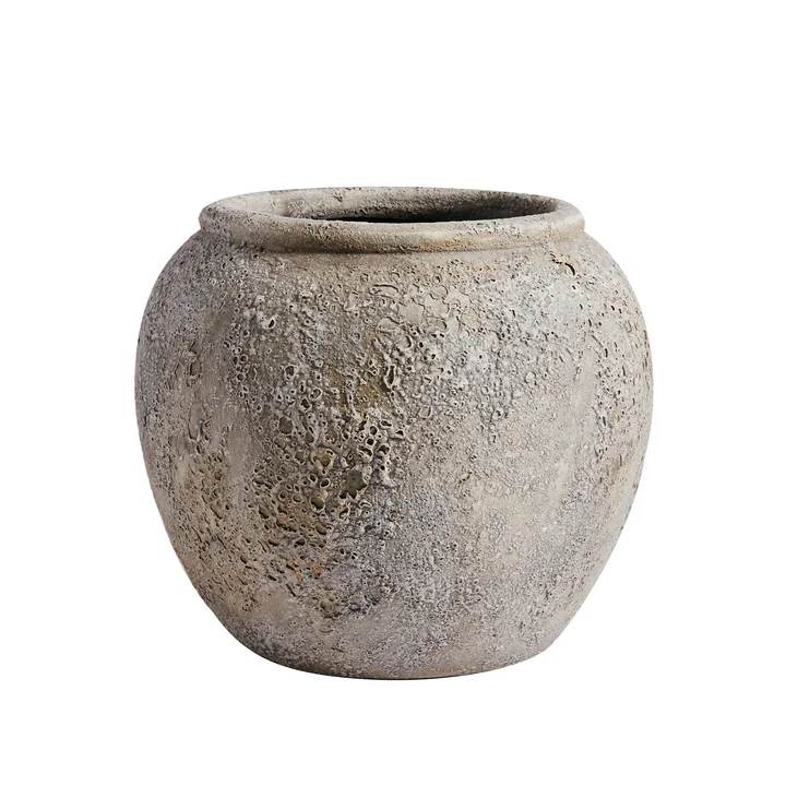 Luna Bowl, terracotta, h 25, Ø 29 cm, gray from Muubs