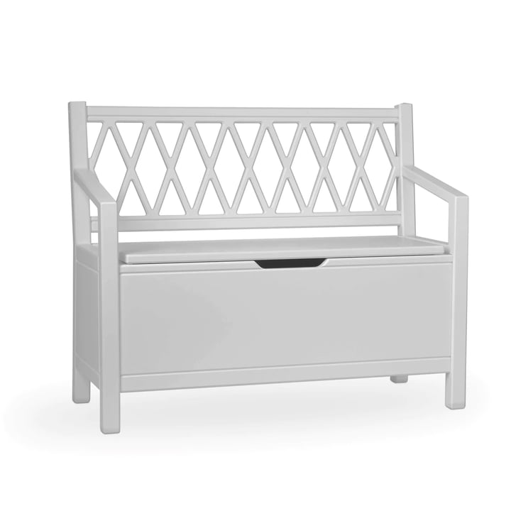 Harlequin Children's bench with storage in the color light gray