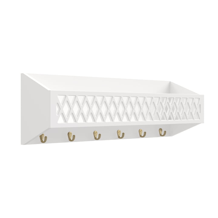 Harlequin Wall shelf with coat rack from Cam Cam Copenhagen in color white