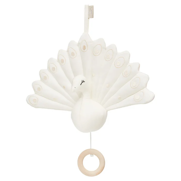 Peacock music box from Cam Cam Copenhagen in the design creme white
