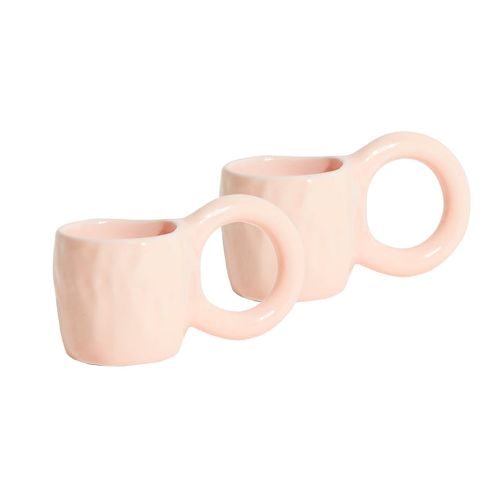 Donut Espresso mug, pink (set of 2) from Petite Friture