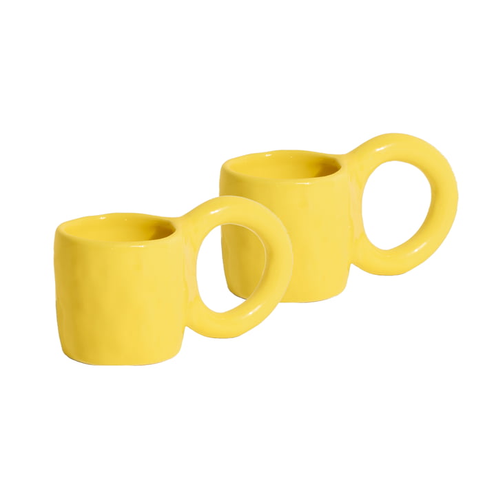 Donut Espresso mug, yellow (set of 2) from Petite Friture