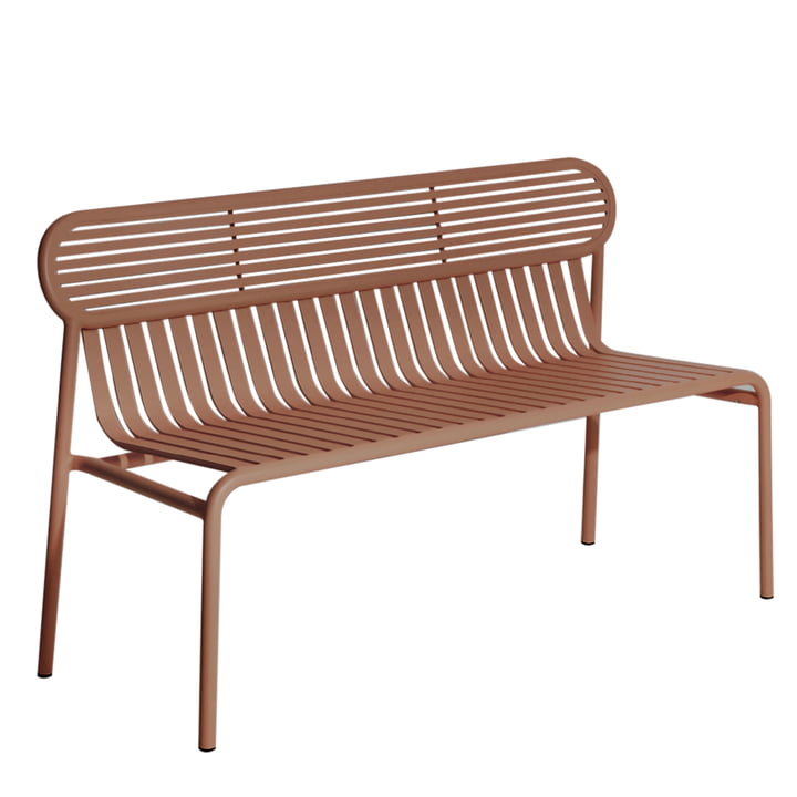 Week-End Outdoor Bench, terracotta from Petite Friture