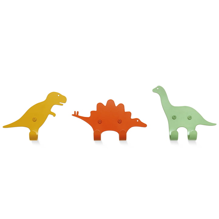 Wall hook zoo, dino (set of 3) by vonbox