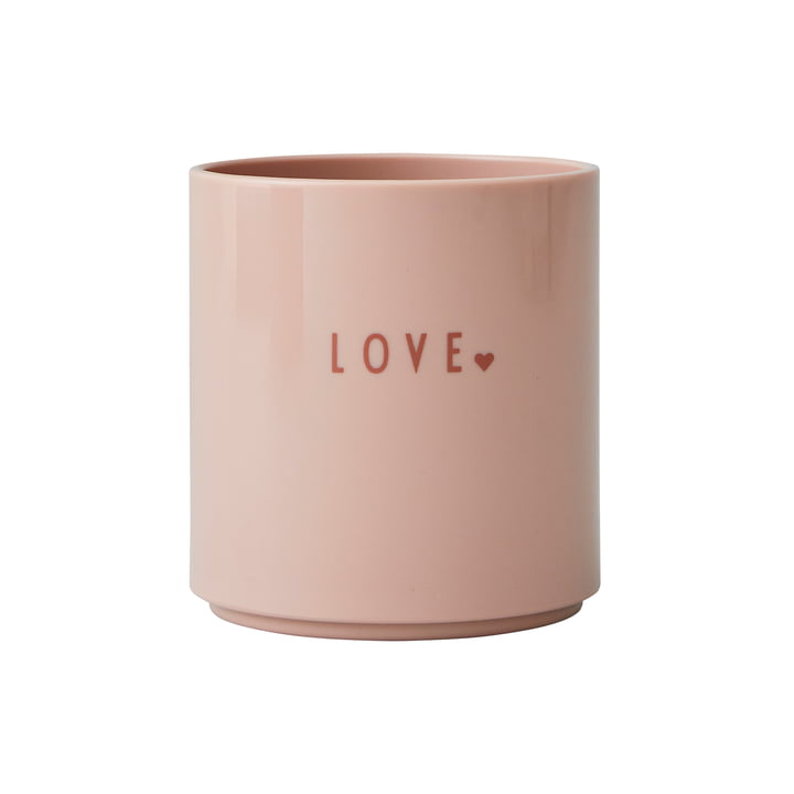 AJ Mini Favourite Tritan Mug, Love / nude from Design Letters