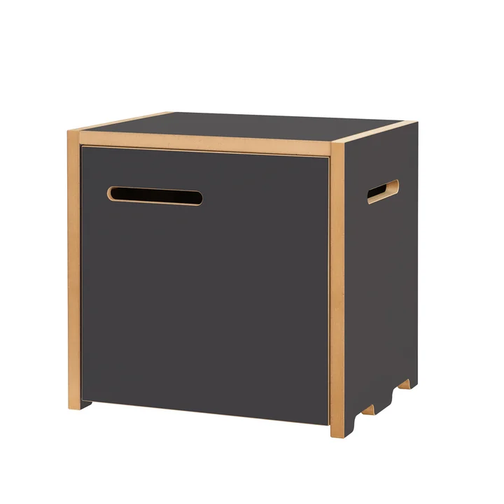 halbstark Shelving system, basic module with door right, anthracite from Tojo