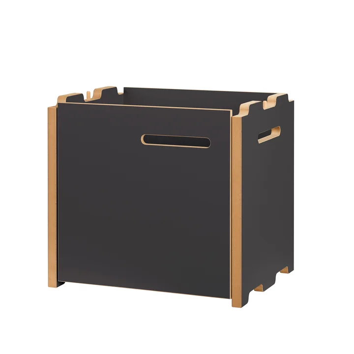 halbstark Shelving system, add-on module with door left, anthracite from Tojo