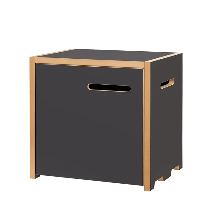 halbstark Shelving system, basic module with door left, anthracite from Tojo