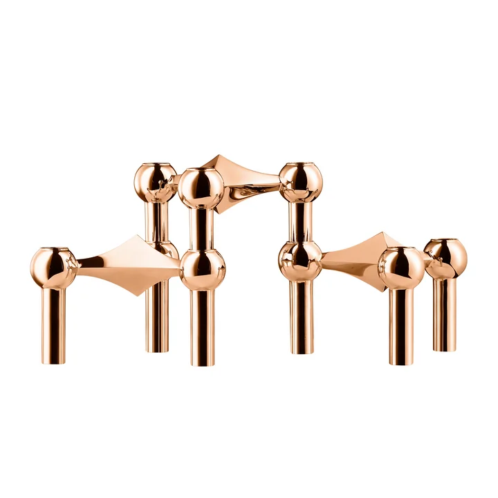 Candle holder, set of 3, rose gold from Stoff Nagel