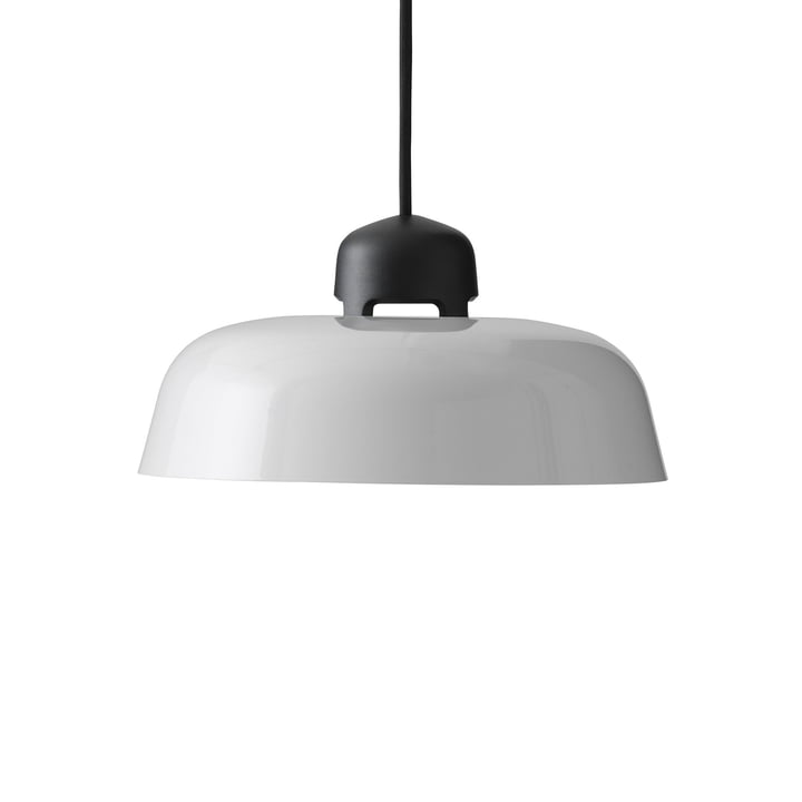 The w162 Dalston LED pendant light s1 small from Wästberg in black / signal white