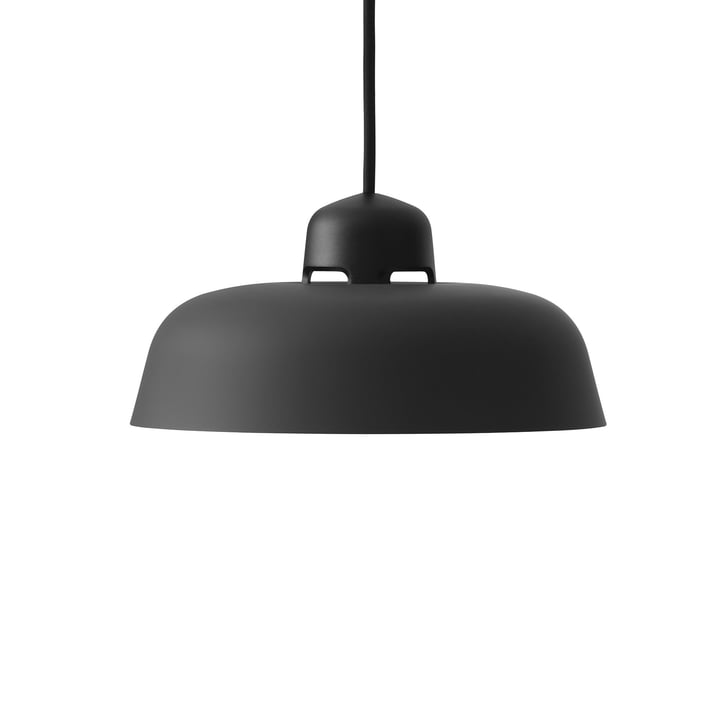 The w162 Dalston LED pendant light s1 small from Wästberg in black / graphite black