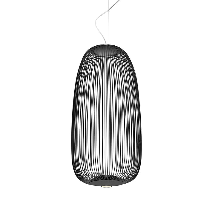 Spokes LED pendant luminaire 1 by Foscarini in graphite