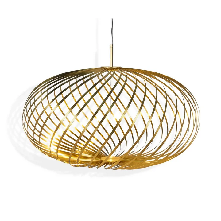 Spring Medium pendant luminaire from Tom Dixon in brass