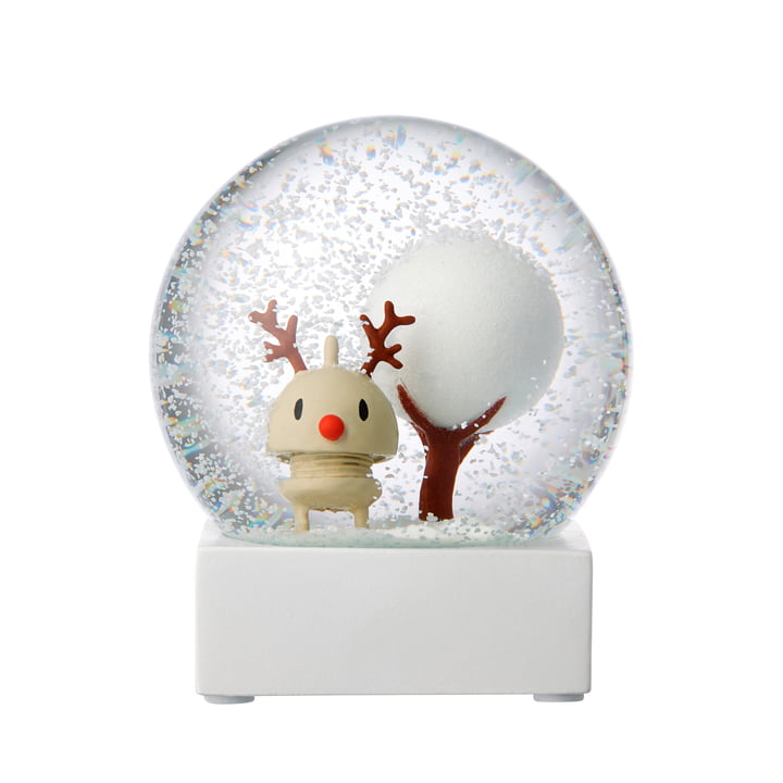 Reindeer Snow globe, large, latte from Hoptimist