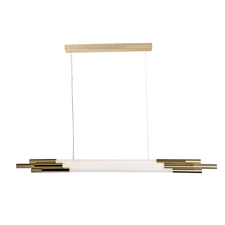 The Org LED Horizontal Pendant Light 1300 by DCW in gold