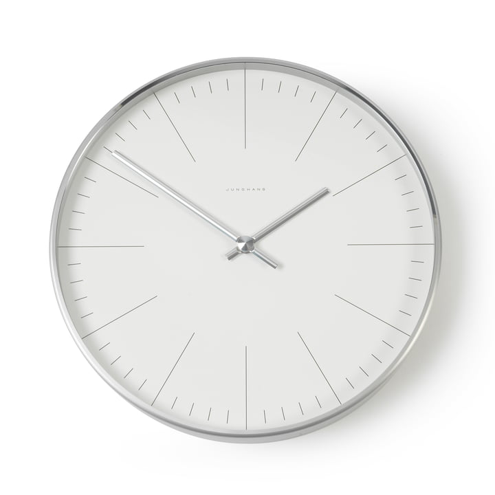 Max Bill Wall clock with tally sheet, Ø 30 cm, radio from Junghans