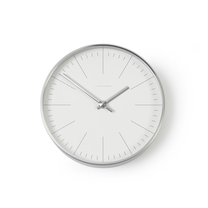 Max Bill Wall clock with tally sheet, Ø 22 cm, radio from Junghans