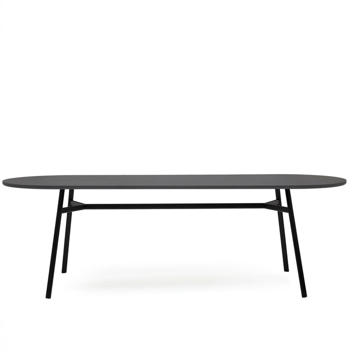 Tress Dining table L, 245 x 90 x 75 cm, black from Puik