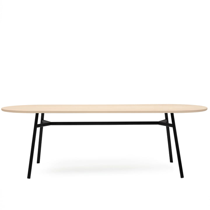 Tress Dining table L, 245 x 90 x 75 cm, black / natural oak from Puik