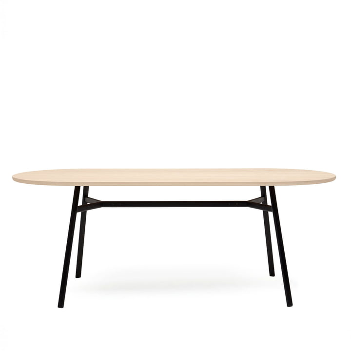 Tress Dining table S, 210 x 90 x 75 cm, black / natural oak from Puik