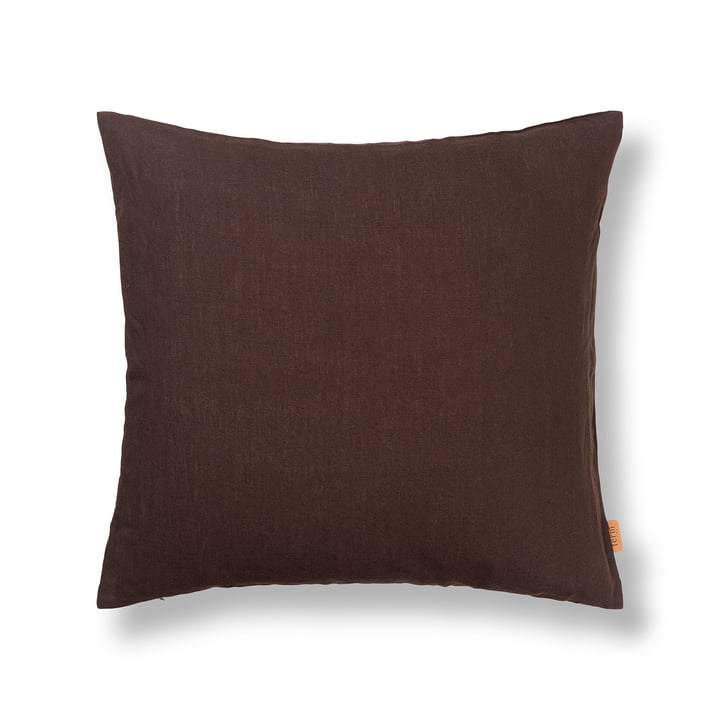 Linen cushion, 50 x 50 cm, chocolate by ferm Living