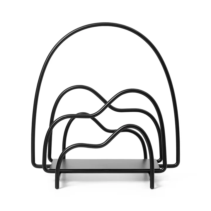 Lithos Magazine rack from Ferm Living in the color black