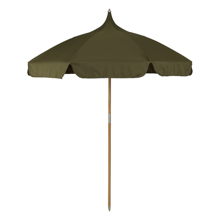 Lull Parasol from ferm Living in the version military olive