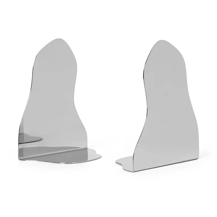 Pond Bookend, silver (set of 2) by Ferm Living
