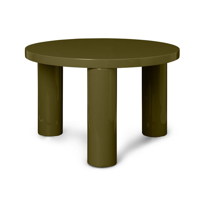 Post Side table high gloss, Small, olive by ferm Living
