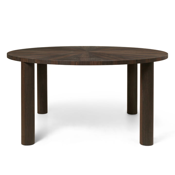 ferm Living - Post Dining table Ø 150 cm, smoked oak by ferm Living