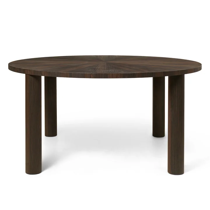 Ferm Living - Post Dining table Ø 150 cm, smoked oak by Ferm Living