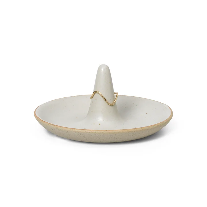 Ring jewelry storage, Ø 9.5 cm, off-white by Ferm Living