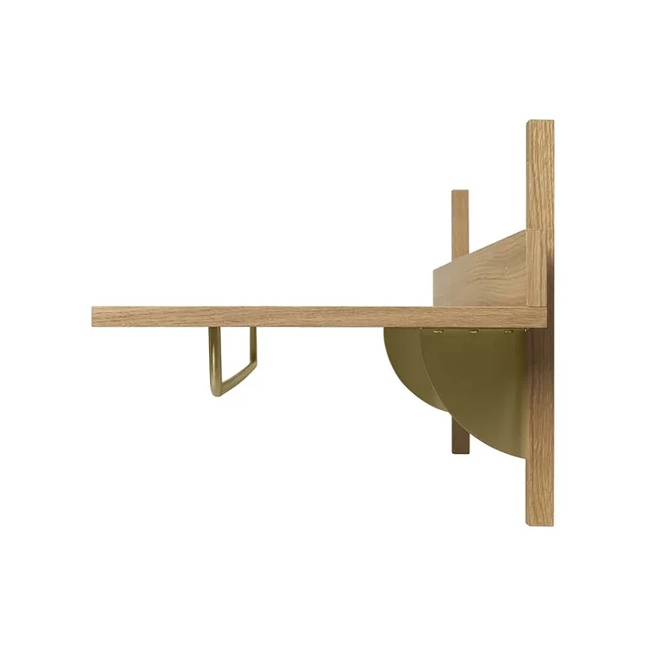 Sector Wall coat rack from Ferm Living in the finish oak / brass