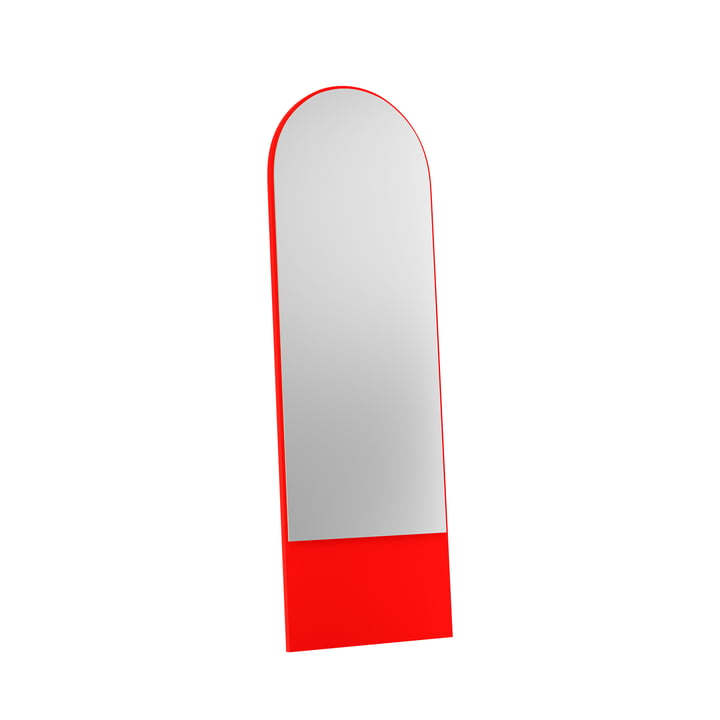 Friedrich 21 Mirror from OUT Objekte unserer Tage in the version 59 x 185 cm, luminous red