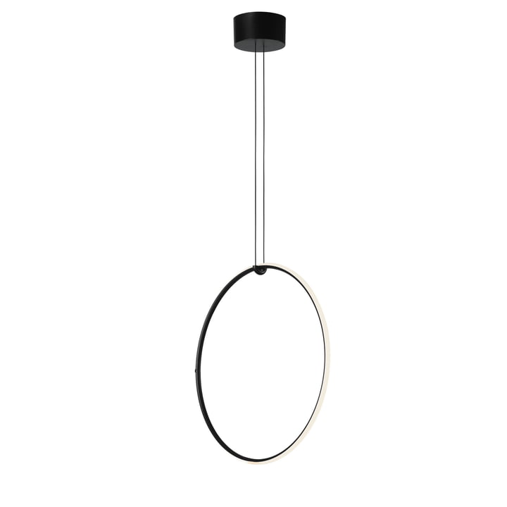 Arrangements LED Pendant lamp, round / medium, matt black (incl. canopy) from Flos