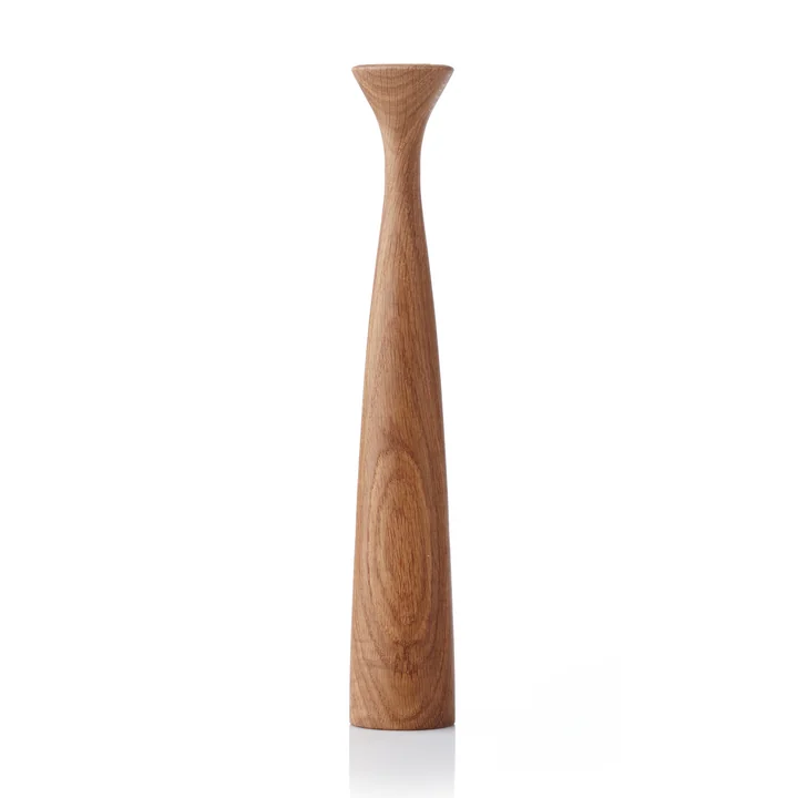 Blossom Candlestick, rose / oiled oak by applicata