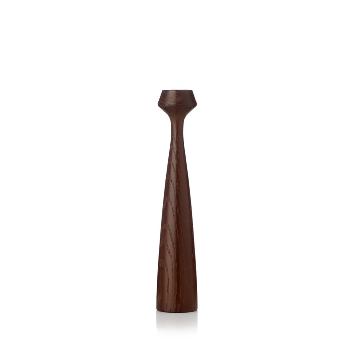 Blossom Candlestick, lily / smoked oak by applicata
