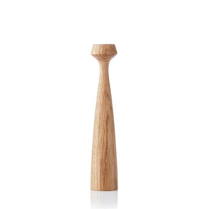 Blossom Candlestick, lily / oak oiled by applicata