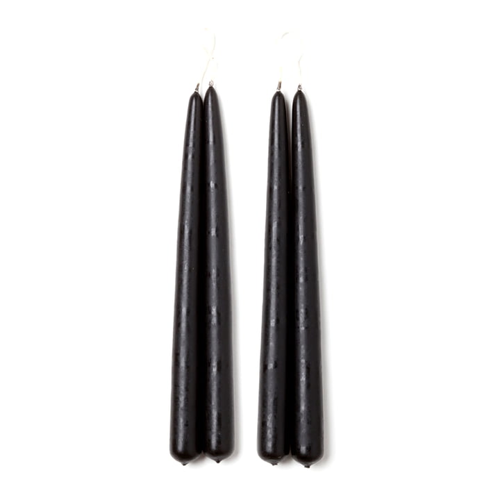 Blossom Candles, black (set of 4) from applicata