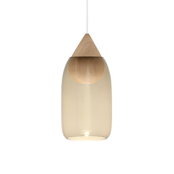 Liuku Pendant Lamp Drop by Mater in Smoked Glass