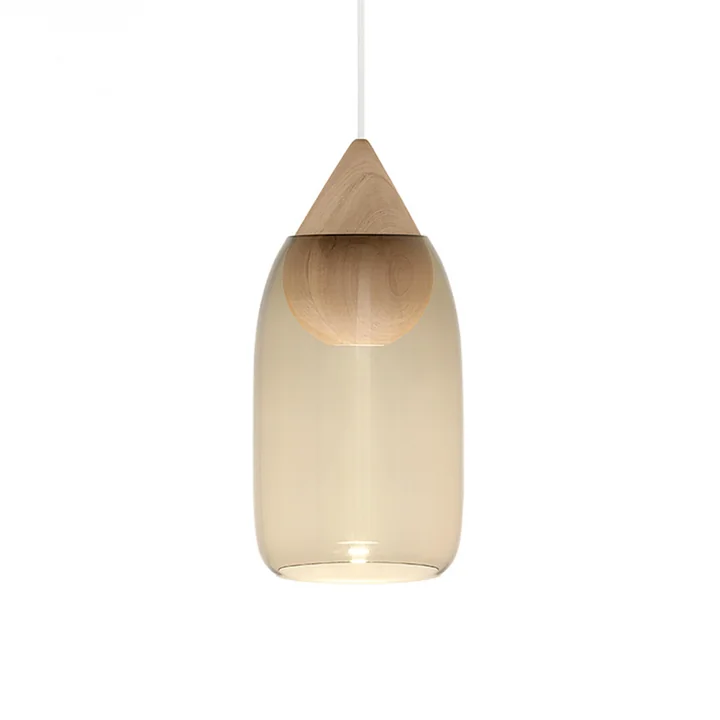 Liuku Pendant Lamp Drop by Mater in Smoked Glass